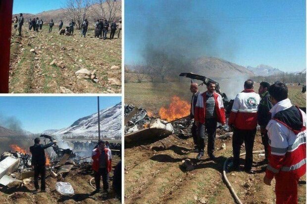 علت حادثه سقوط بالگرد اورژانس درچهارمحال وبختیاری درحال بررسی است