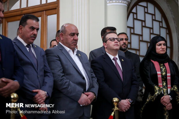 دیدار رئیس مجلس ایران با  رئیس مجلس عراق