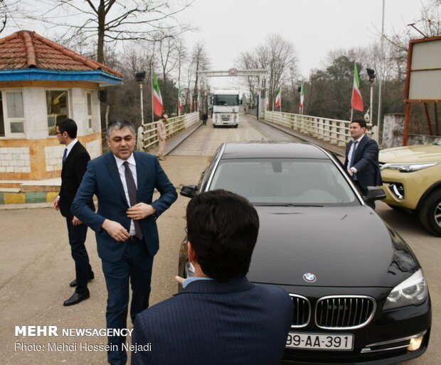 ورود وزیر حمل ونقل جمهوری آذربایجان به ایران از مرز آستارا
