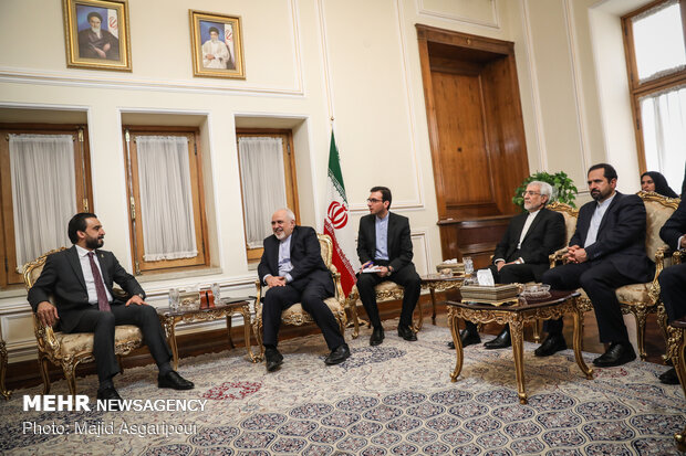 Meetings of Iraqi parl. speaker with Larijani and Zarif