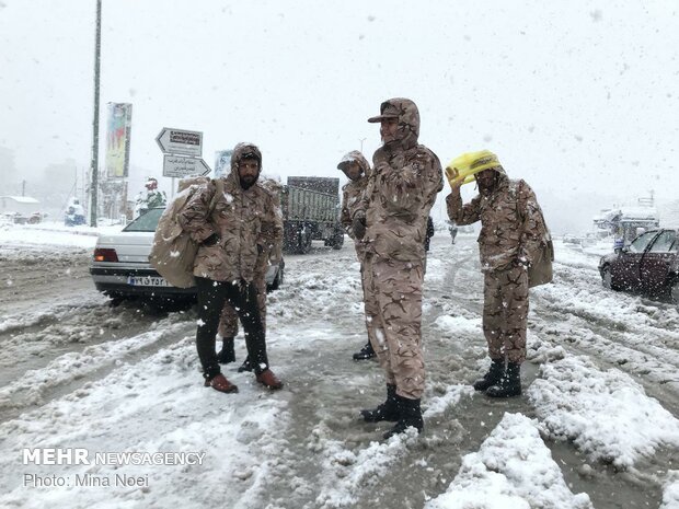 بارش برف در کرمانشاه