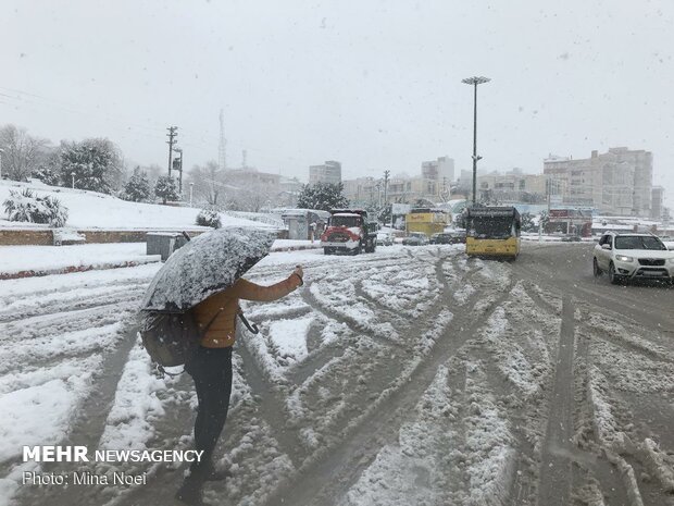 بارش برف در کرمانشاه