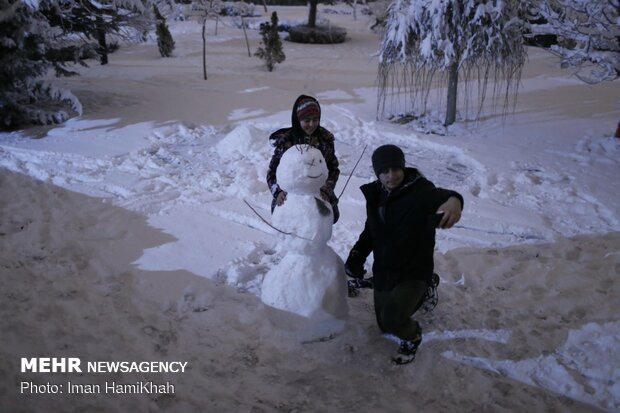 شب برفی همدان