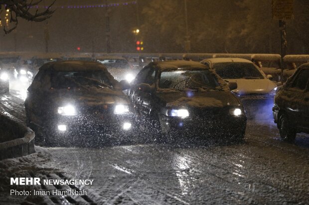 شب برفی همدان