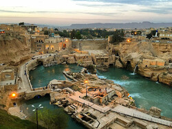A view of the Shushtar Historical Hydraulic System in Khuzestan province, southwest Iran.