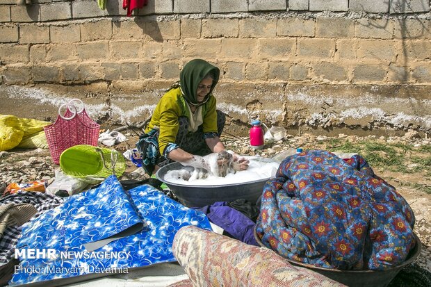 قالیشویی سنتی در روستاهای بجنورد