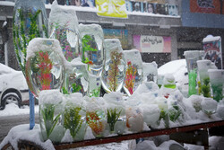Shahrekord under snow on eve of Nowruz