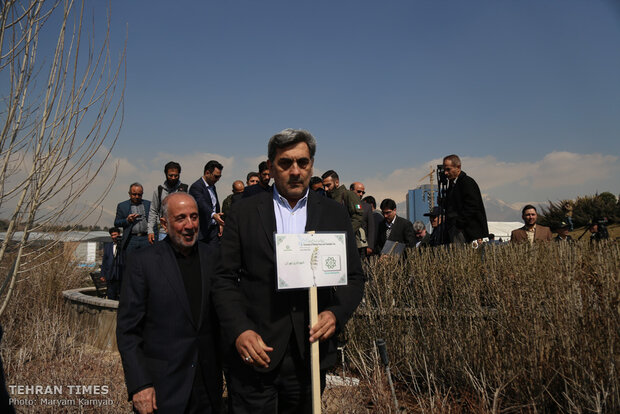  Iranian officials, diplomatic delegations plant trees as a sign of friendship and peace