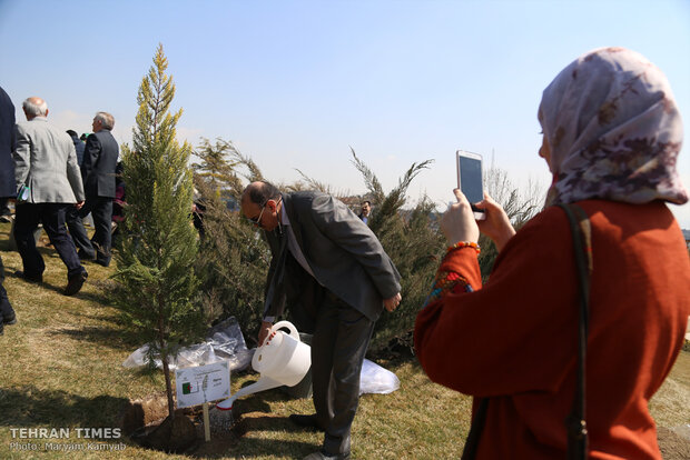  Iranian officials, diplomatic delegations plant trees as a sign of friendship and peace