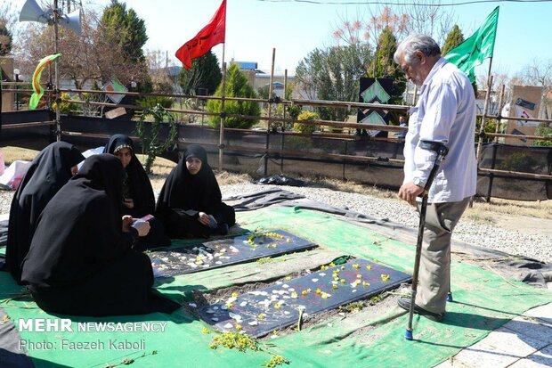 مراسم تشییع دو شهید گمنام در دانشگاه پیام نور استان گلستان