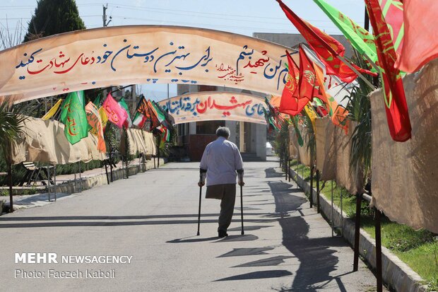 مراسم تشییع دو شهید گمنام در دانشگاه پیام نور استان گلستان