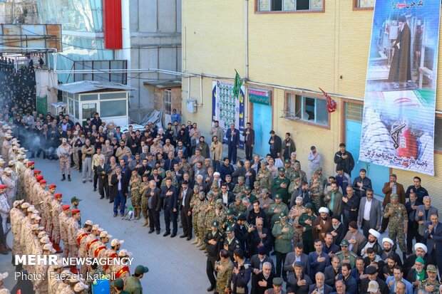 Two anonymous martyrs laid to rest in Payame Noor Uni.