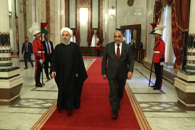 Iraqi PM officially receives pres. Rouhani