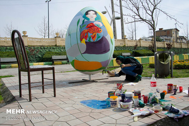 جشنواره تخم مرغ رنگی در آمل