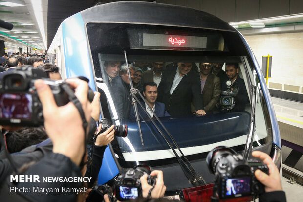 Inauguration of 3 Tehran Metro's new stations