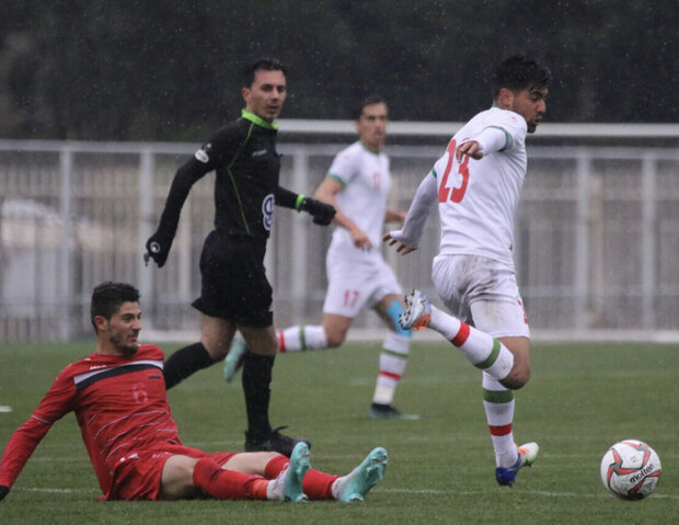 پیروزی تیم فوتبال امید ایران برابر ترکمنستان در نیمه اول