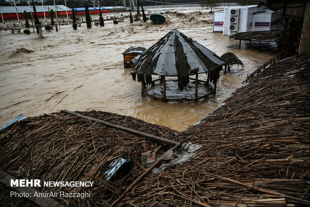 River flood hits Sari, northern Iran