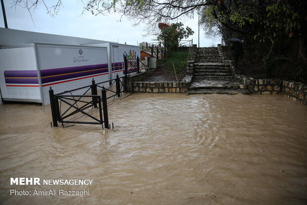 River flood hits Sari, northern Iran