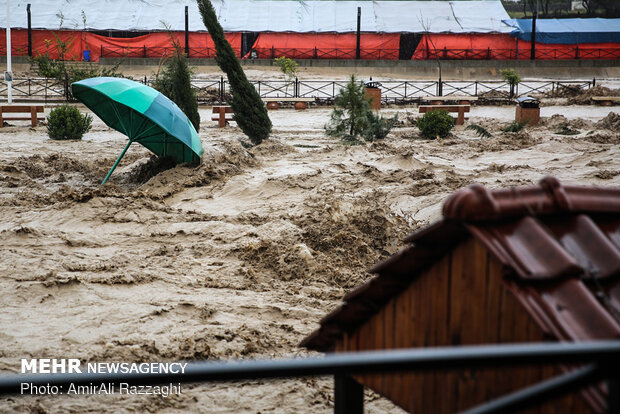 River flood hits Sari, northern Iran