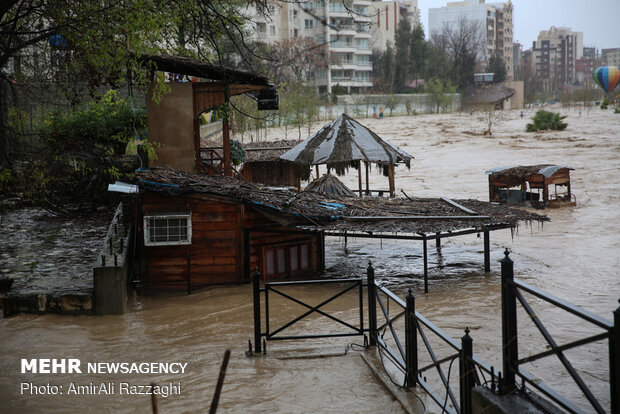 River flood hits Sari, northern Iran