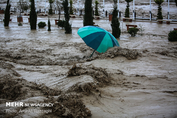 River flood hits Sari, northern Iran