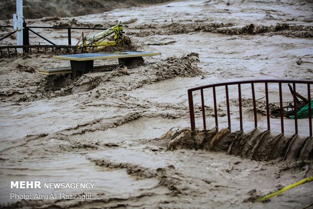 River flood hits Sari, northern Iran