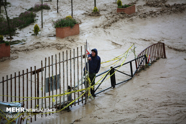 River flood hits Sari, northern Iran