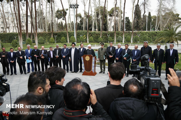آخر اجتماع مجلس الوزراء بحضور روحاني 