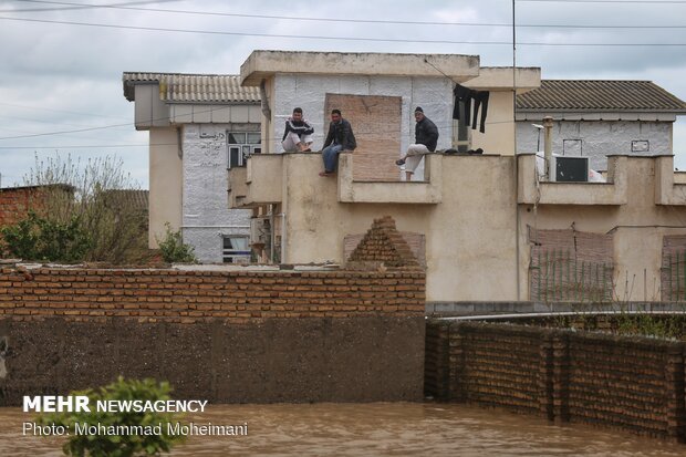 شدت گرفتن سیلاب در روستاهای استان گلستان