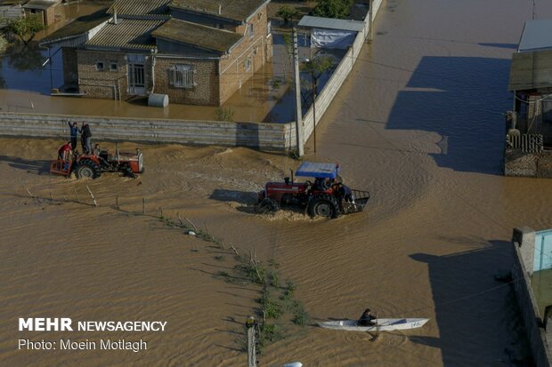 Aerial photos of Aqqala devastating flood