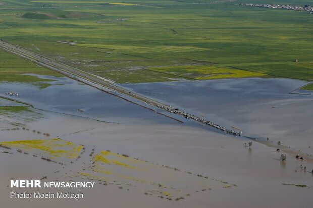 Aerial photos of Aqqala devastating flood