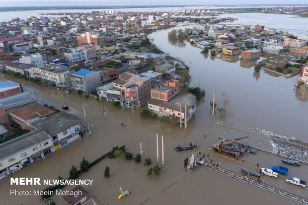 Aerial photos of Aqqala devastating flood