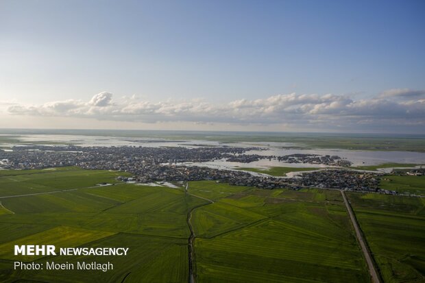 Aerial photos of Aqqala devastating flood