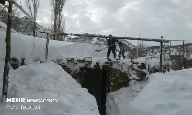 بارش برف سنگین در کالپوش شهرستان میامی