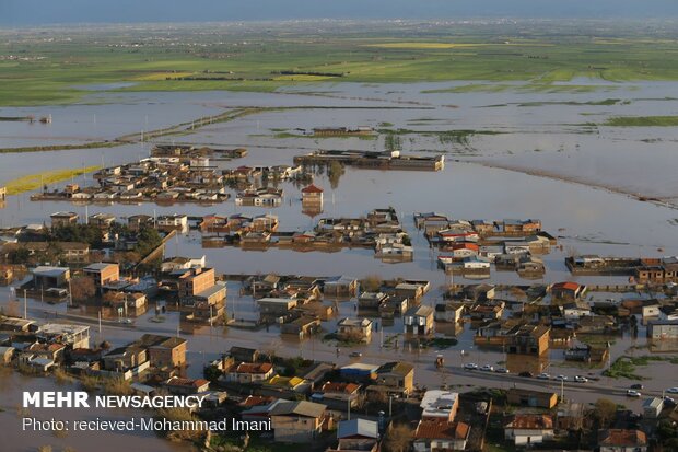 آق قلا اور سیمین شہر کے علاقوں میں تباہ کن سیلاب
