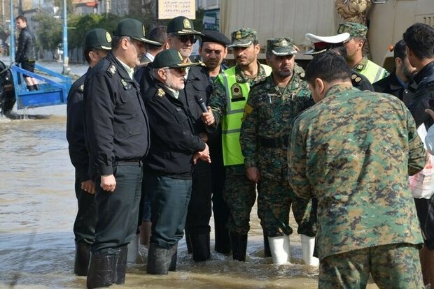 جانشین فرمانده ناجا از مناطق سیل زده گلستان بازدید کرد