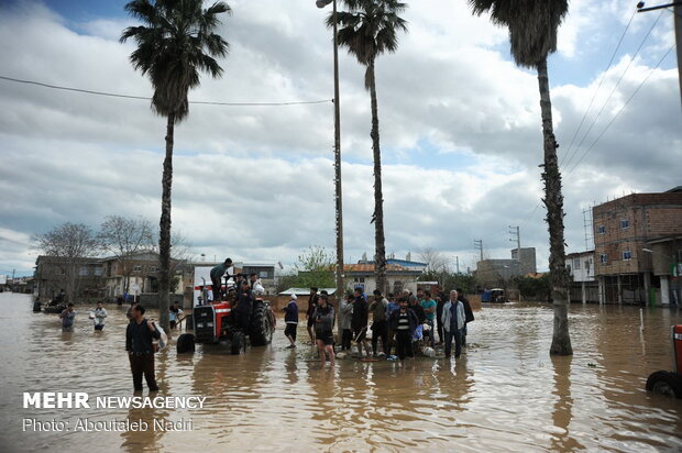 آق قلا میں سیلاب سے متاثرہ علاقوں کی صورتحال