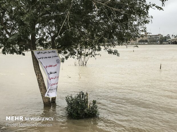 بالا آمدن سطح آب کارون