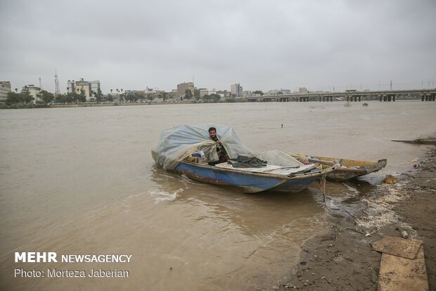 بالا آمدن سطح آب کارون