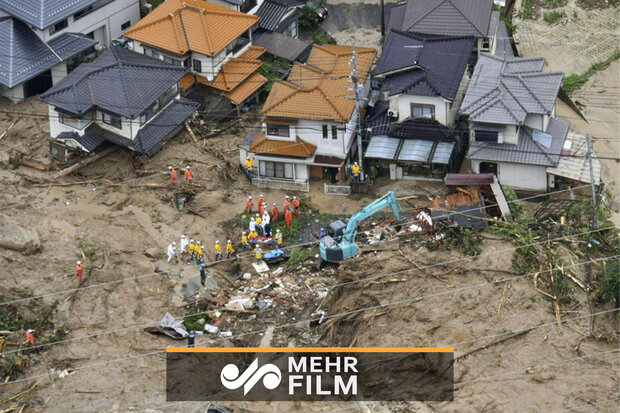 خسارات سیلاب و رانش زمین در ژاپن