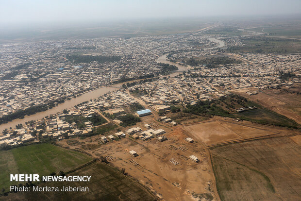 تصاویر هوایی از مناطق سیل زده خوزستان