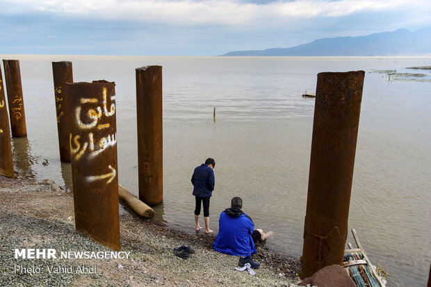 Lake Urmia water level rises after heavy rains