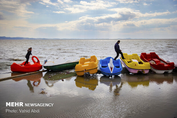 Lake Urmia water level rises after heavy rains