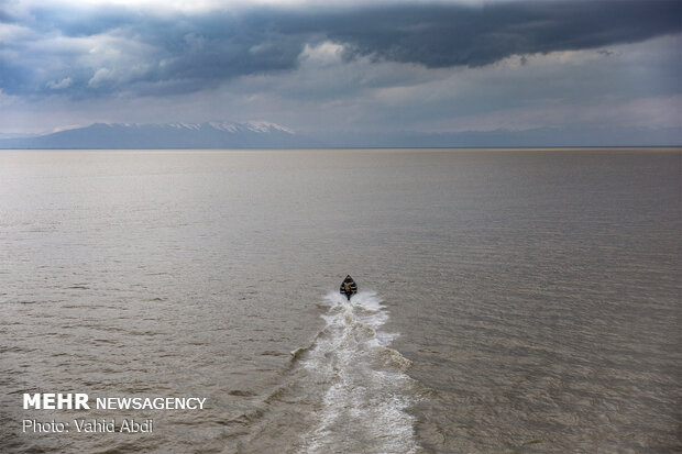 Lake Urmia water level rises after heavy rains