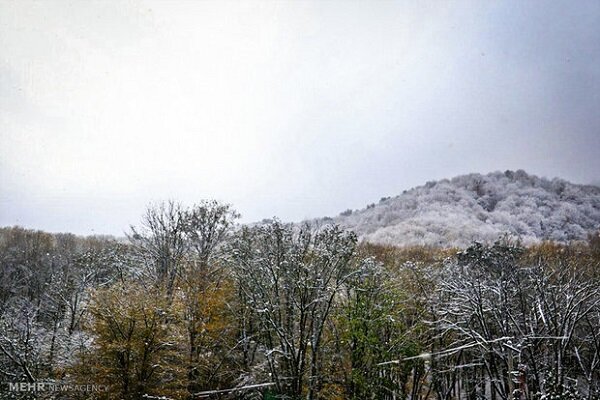 بارش برف بهاری در منطقه اشکورات رودسر