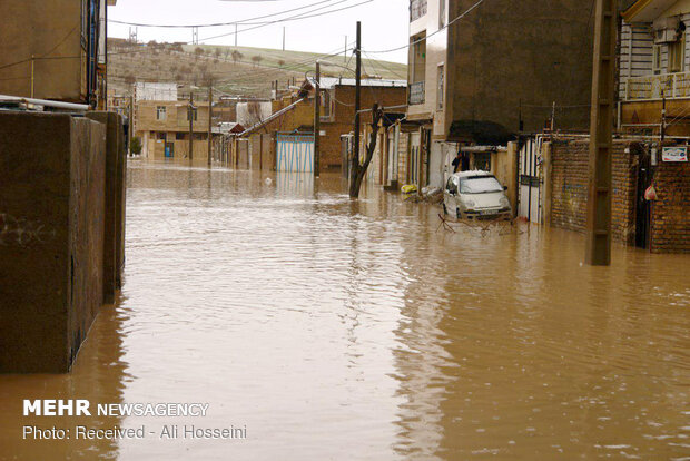 سیلاب در نورآباد لرستان