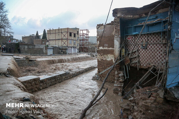 خسارات سیل در خرم آباد