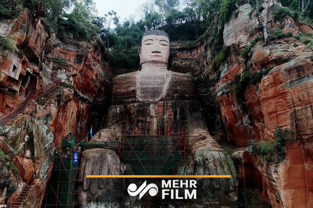 بزرگترین مجسمه سنگی بودا بازسازی شد 