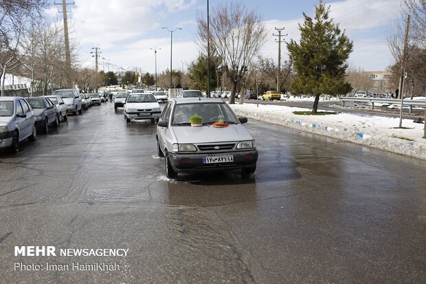 سیزده بدر برفی در همدان