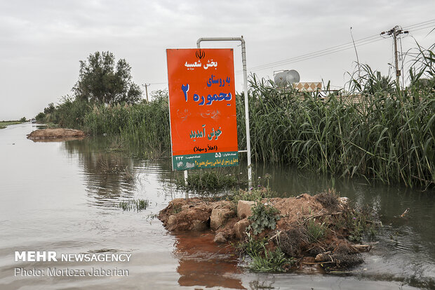 ادامه تخلیه روستاهای سیل زده شعیبیه شوشتر